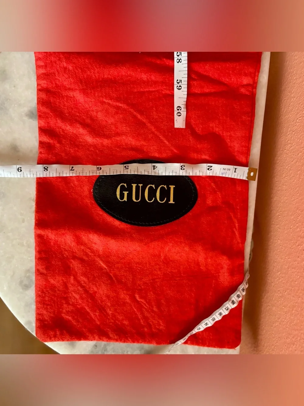 Rare Gucci Vintage 1970s Orange Felt/wool W/black Faux Leather Tote